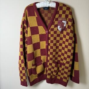 Harry Potter Wizarding World Gryffindor Cardigan Sweater Womens 2X Academia